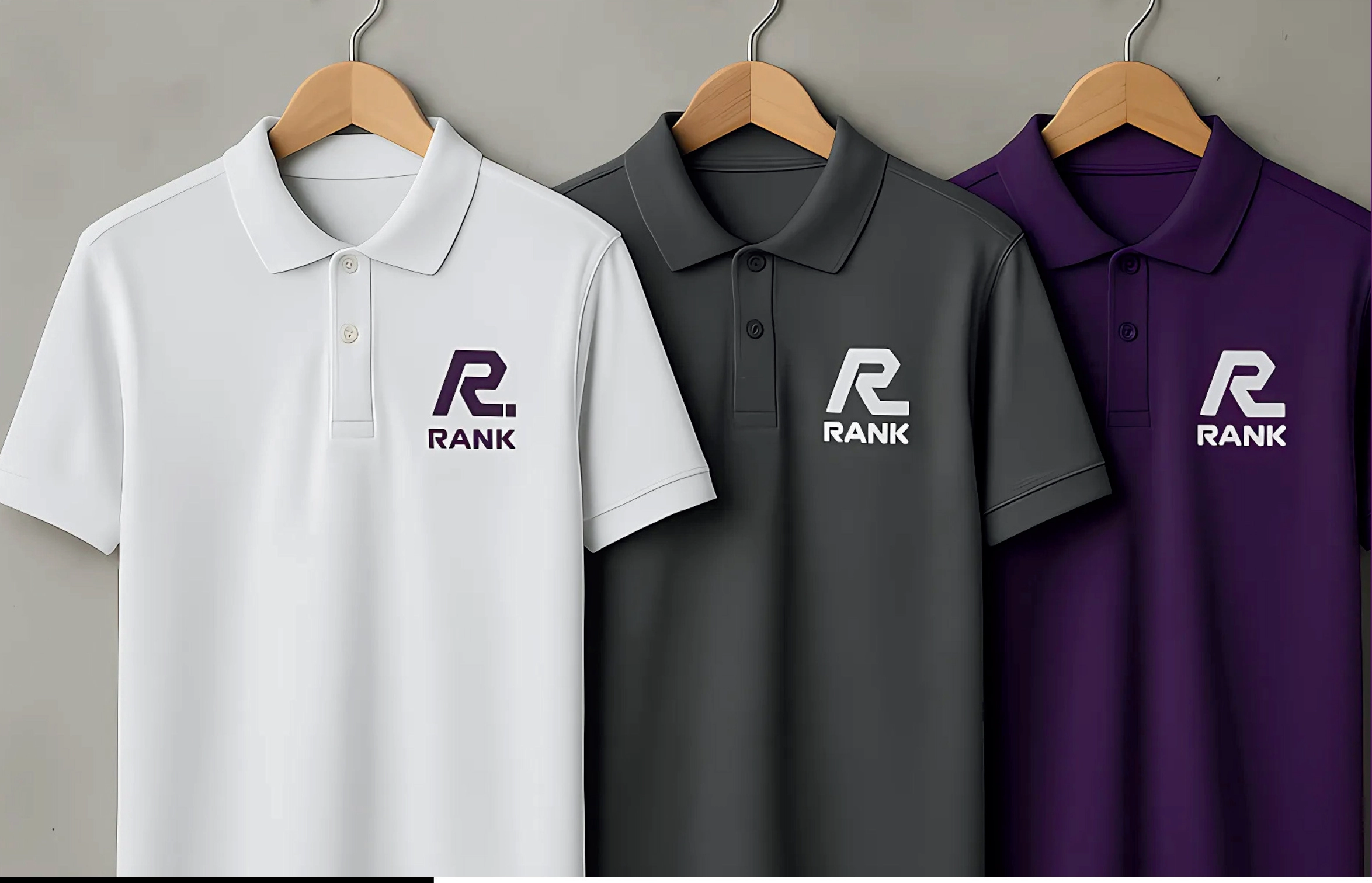 Rank Industries branded polo shirts
